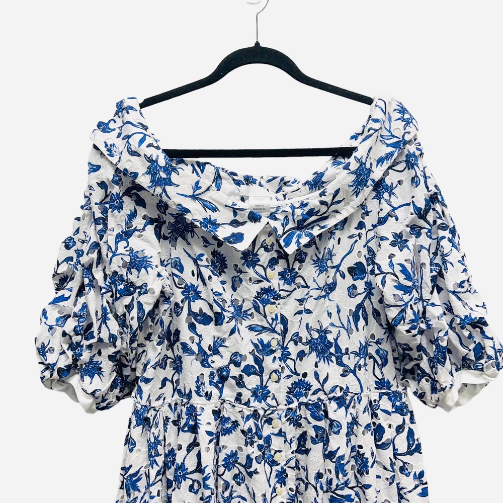 Anne Fontaine Eulalie Maxi Dress Blue Floral - Picture 6 of 11